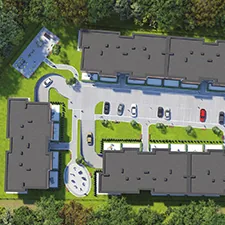 Parkingi przy osiedlu Apartamenty Parkowe w Oświęcimiu koło Galerii Niwa